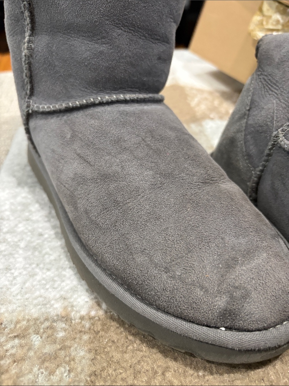UGG W Classic Tall Boots - Grey Suede - Picture 8 of 9